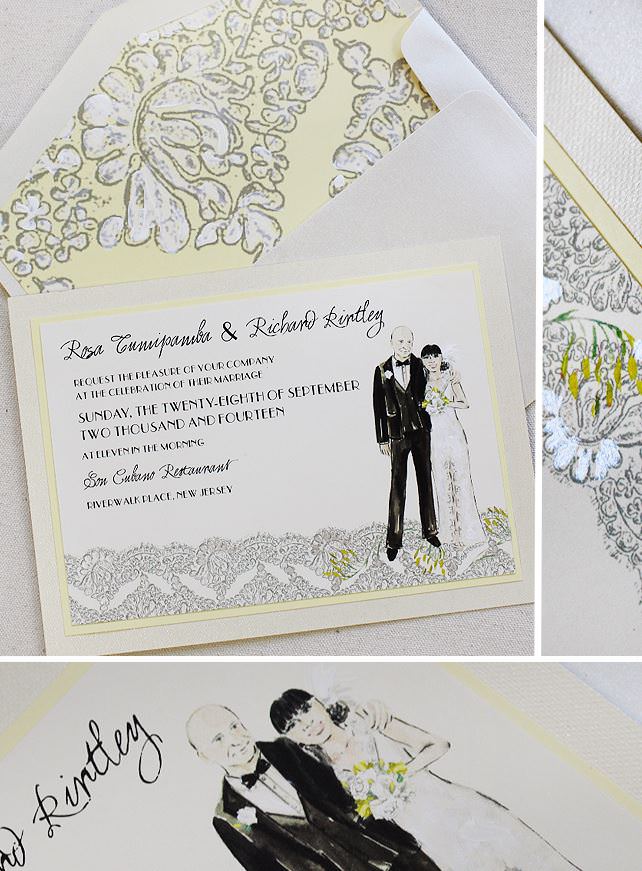 Custom Illustrated Wedding Invitation