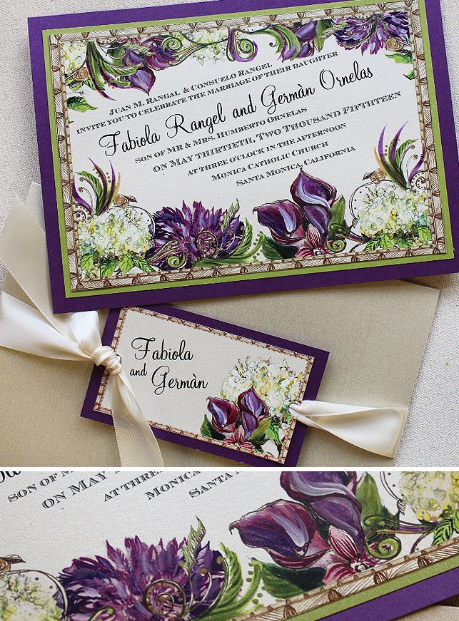 Floral Frame Wedding Invitation
