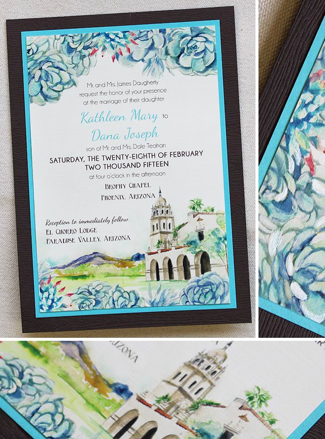 Succulent Wedding Invitations