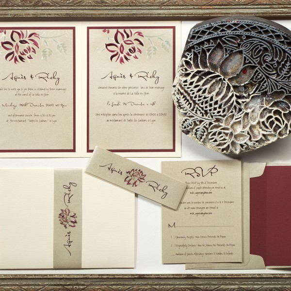 vintage-pattern-lotus-wedding-invitation