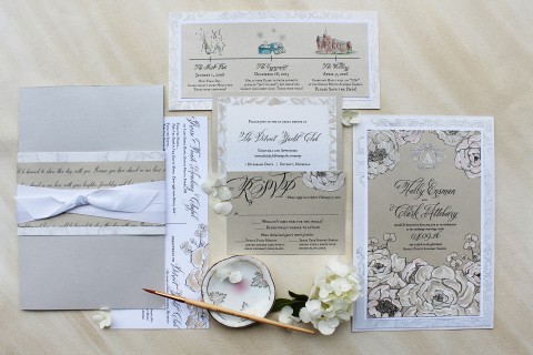 hand-painted-white-floral-black-tie-wedding-invitation