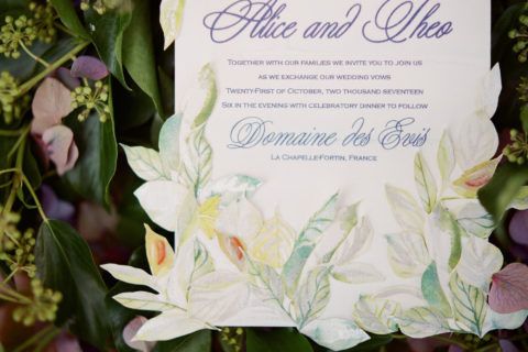 Botanical Leaves Wedding Invitation