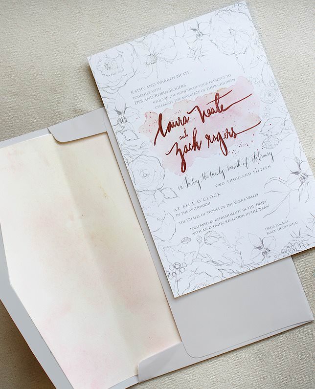 Letterpress and Foil Wedding Invitations