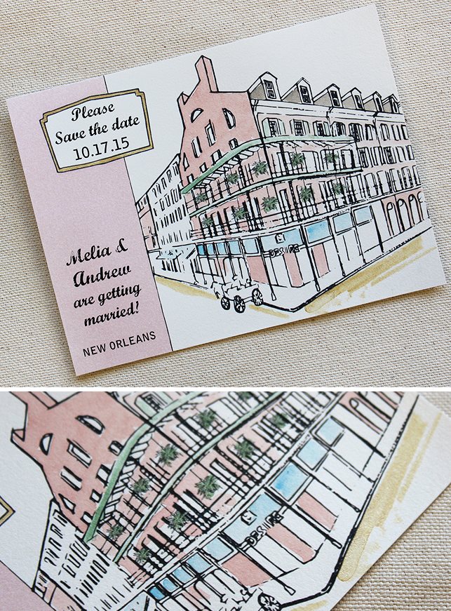 Watercolor Save the Dates