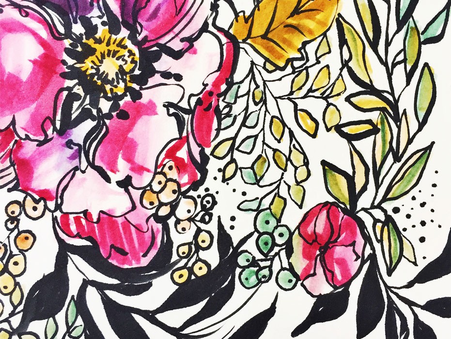 bold-watercolor-flower-pattern