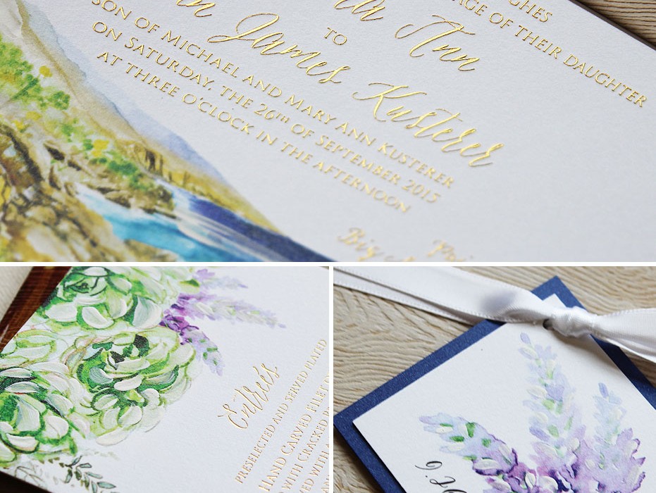gold-foil-rustic-wedding-invitations