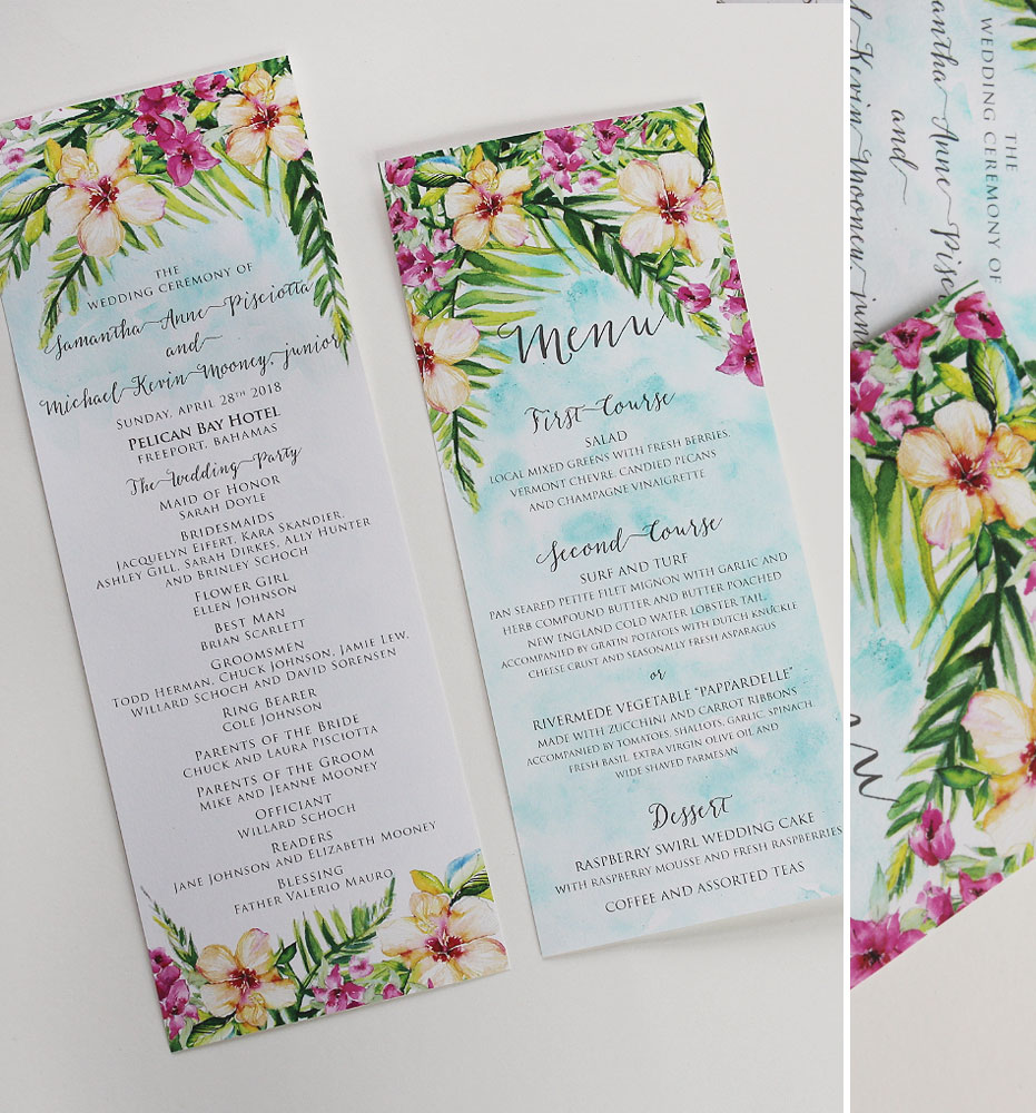 Tropical Floral Wedding Day Accessories