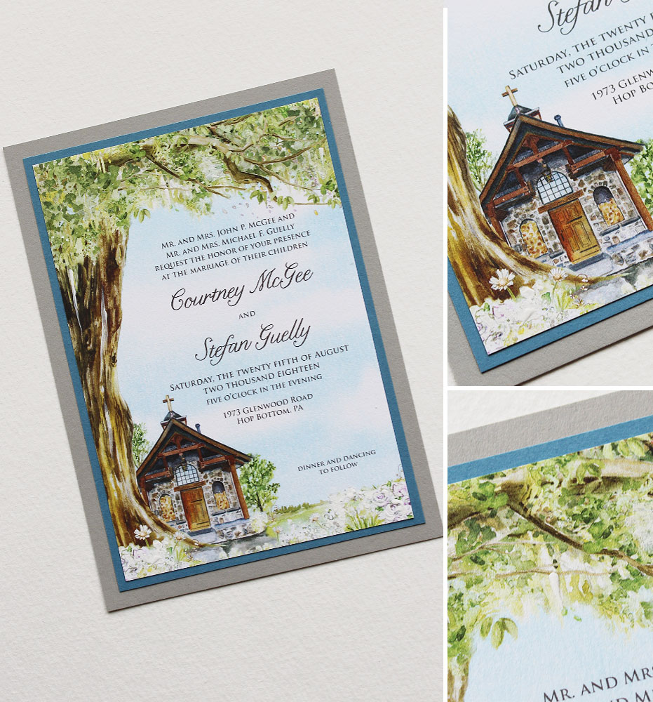 Rustic Tree Wedding Invitations