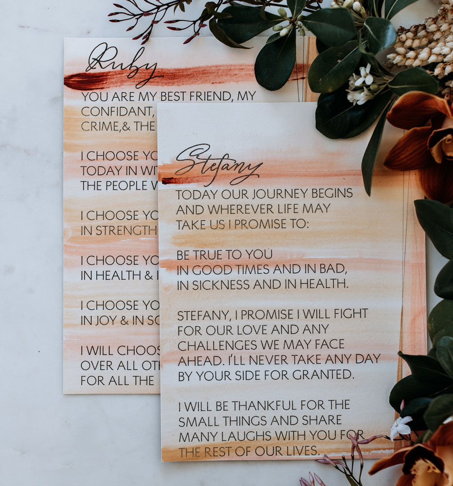 Moody Watercolor Floral Elopement Stationery