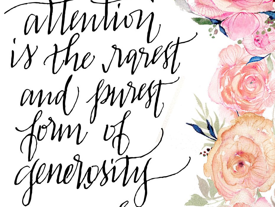 Painterly Prose Calligraphy Quote