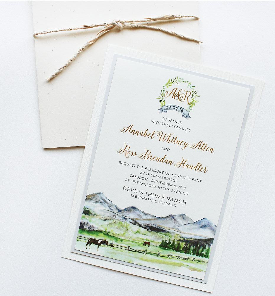 Colorado Wedding Invitation