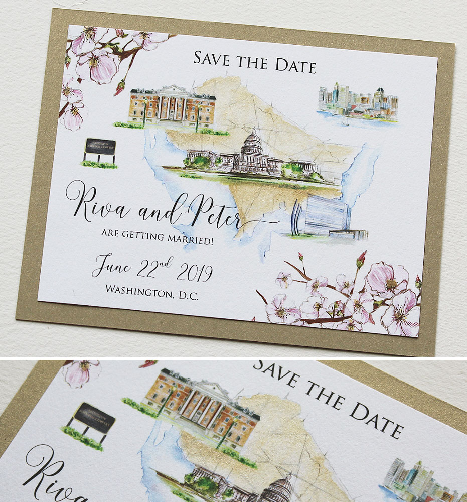 Custom Map Save the Date