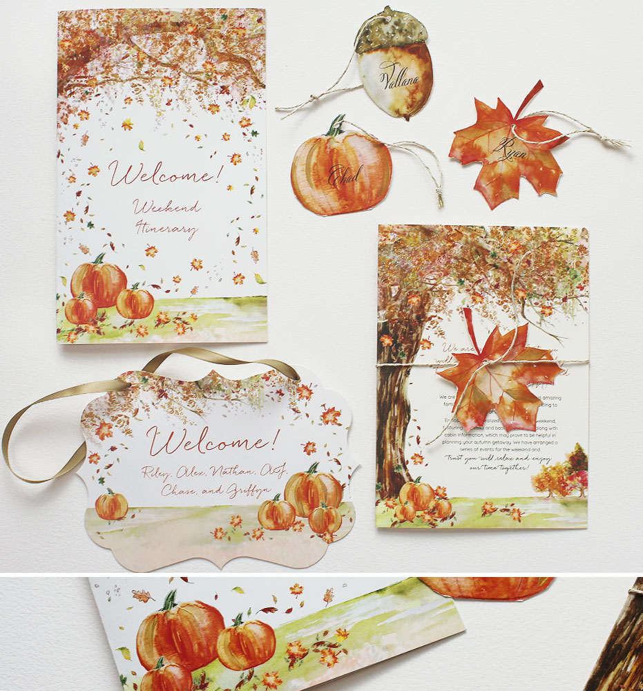 Watercolor Autumn Stationery