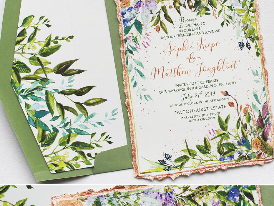 Watercolor Botanical Wedding Stationery