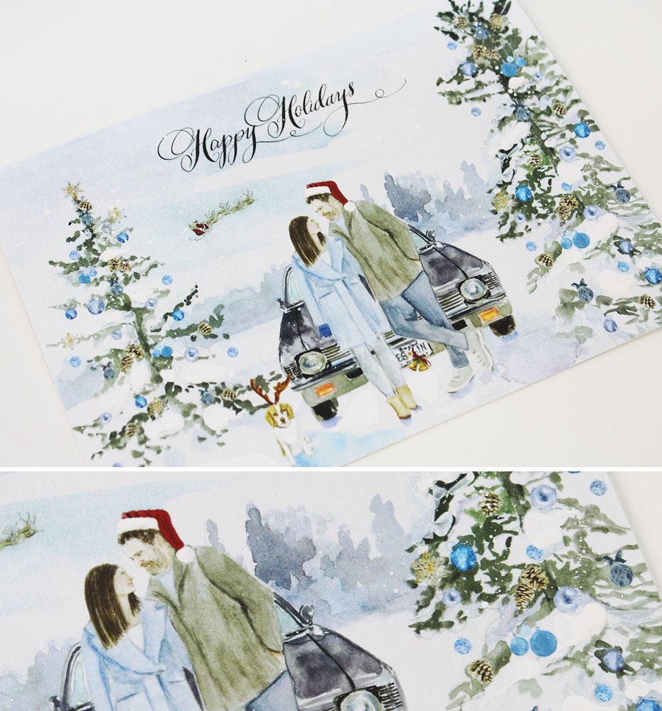 Watercolor Holiday Cards 