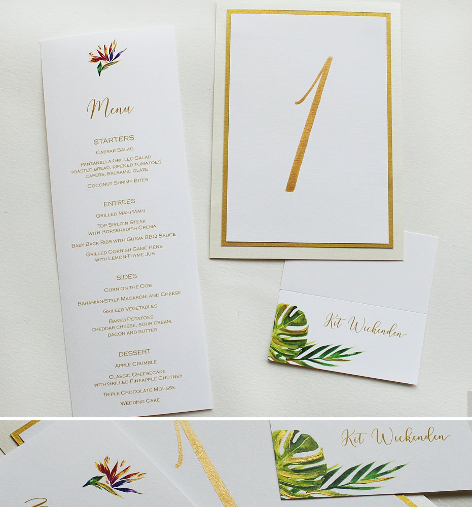 Tropical Wedding Day Accesories