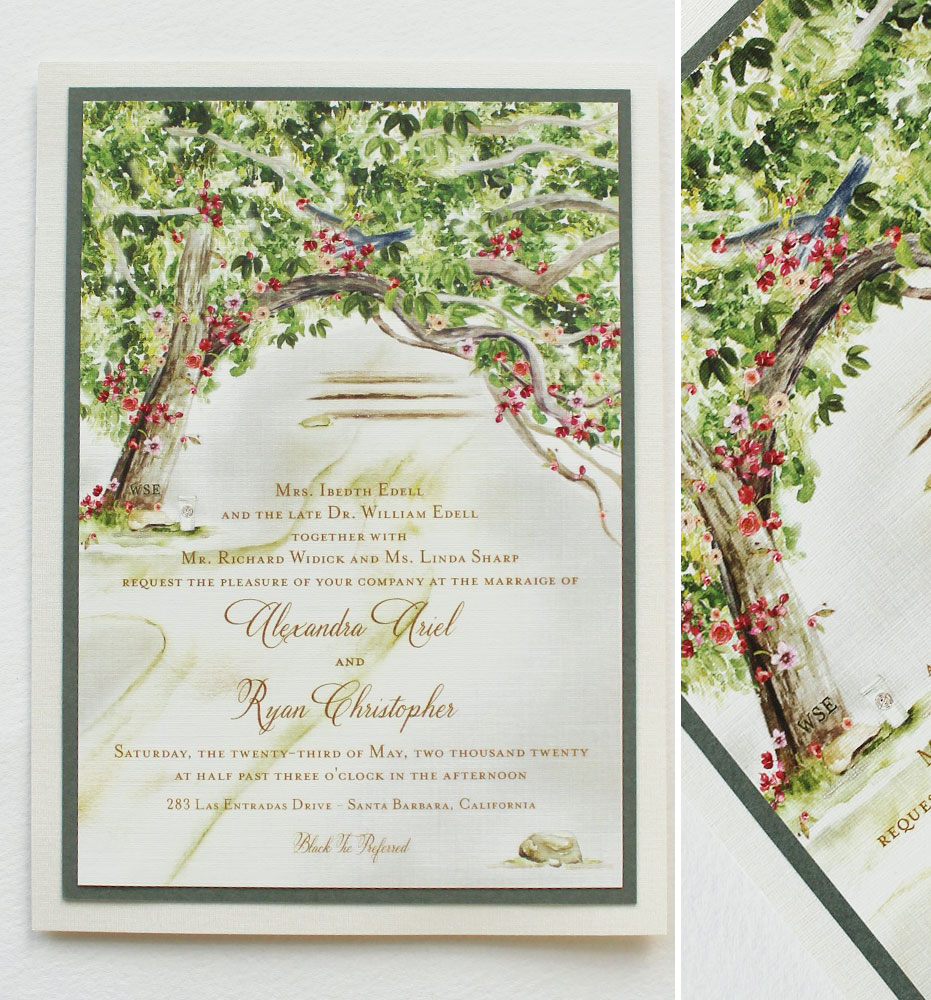 Watercolor Tree Wedding Stationery