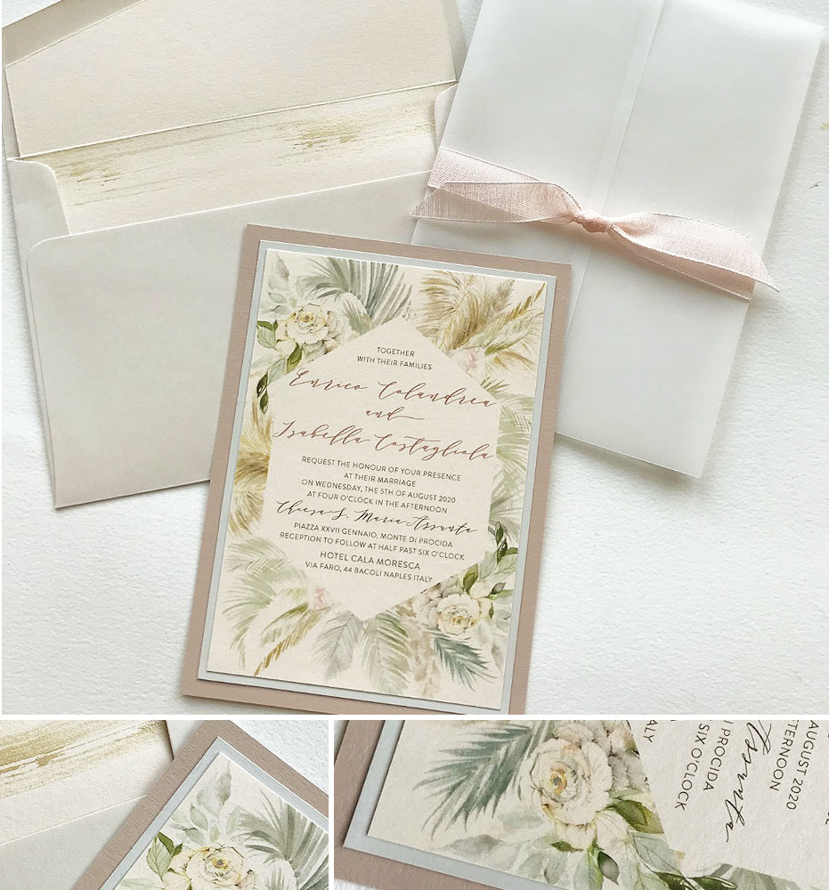 Soft Watercolor Floral Wedding Stationery