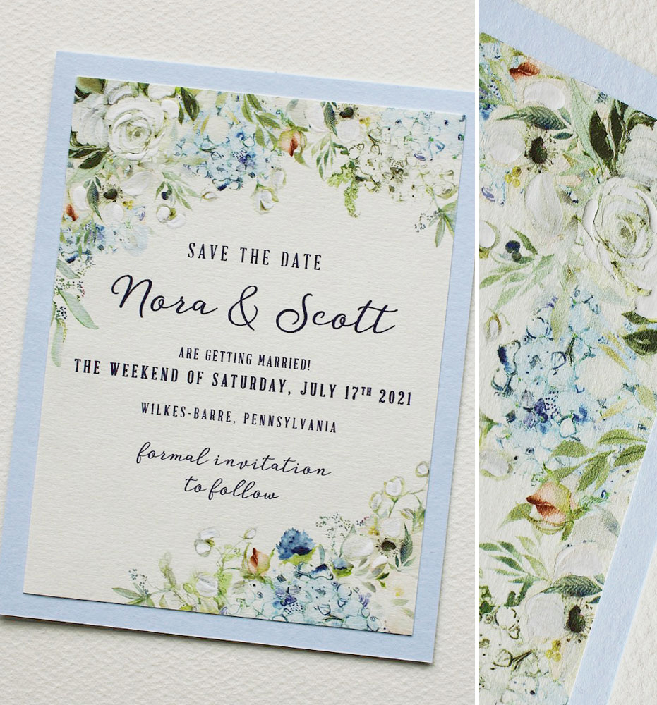 Watercolor Floral Save the Dates