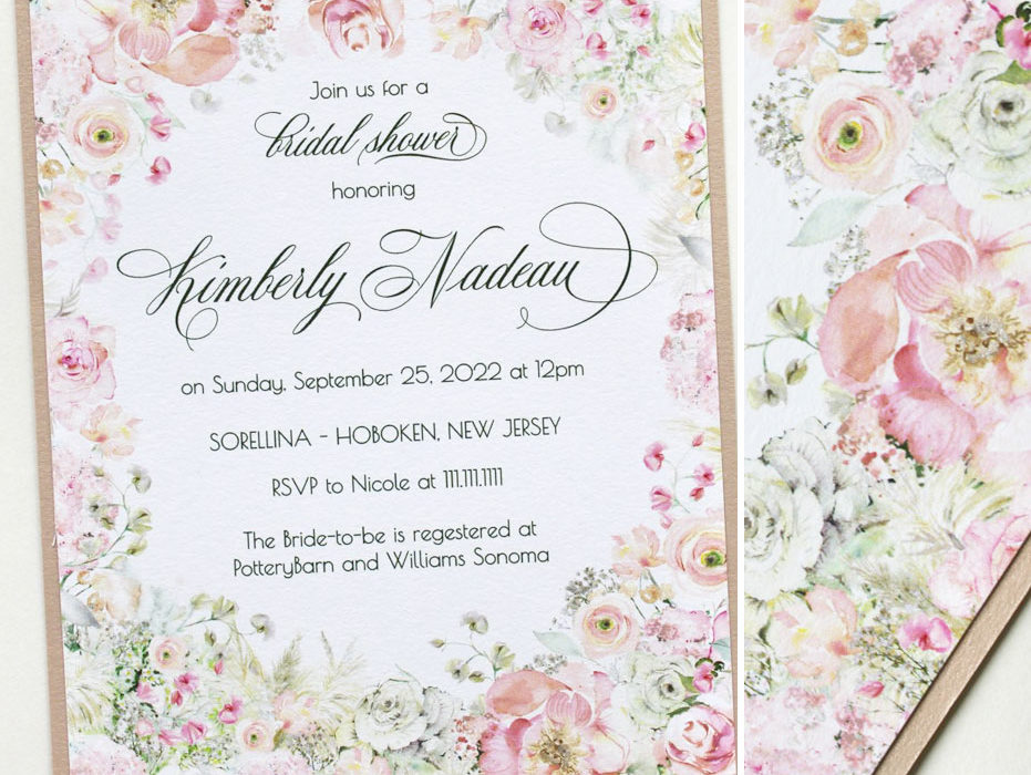 Custom Bridal Shower Invitations