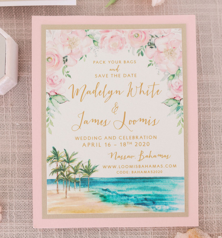 Key West Tropical Beachy Wedding Stationery