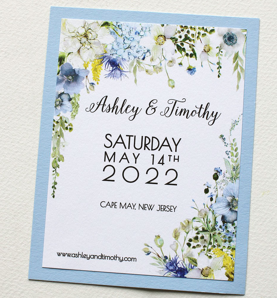 Watercolor Floral Save the Dates