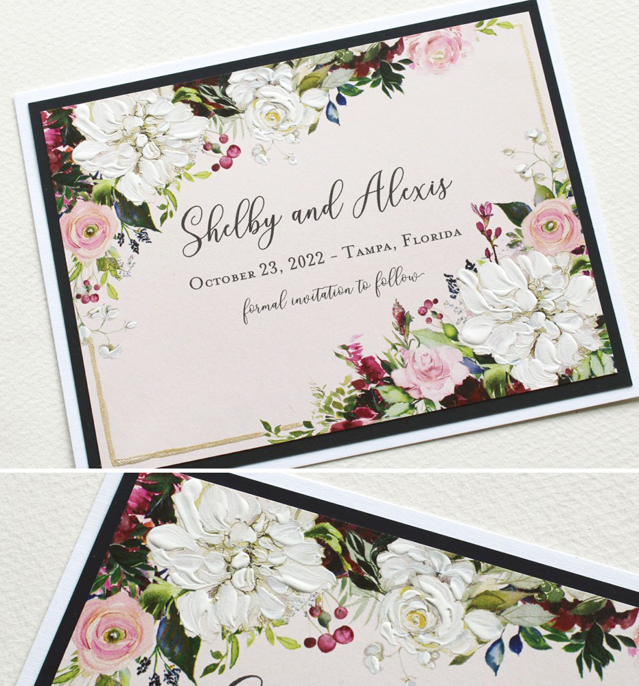Floral Wedding Save the Dates