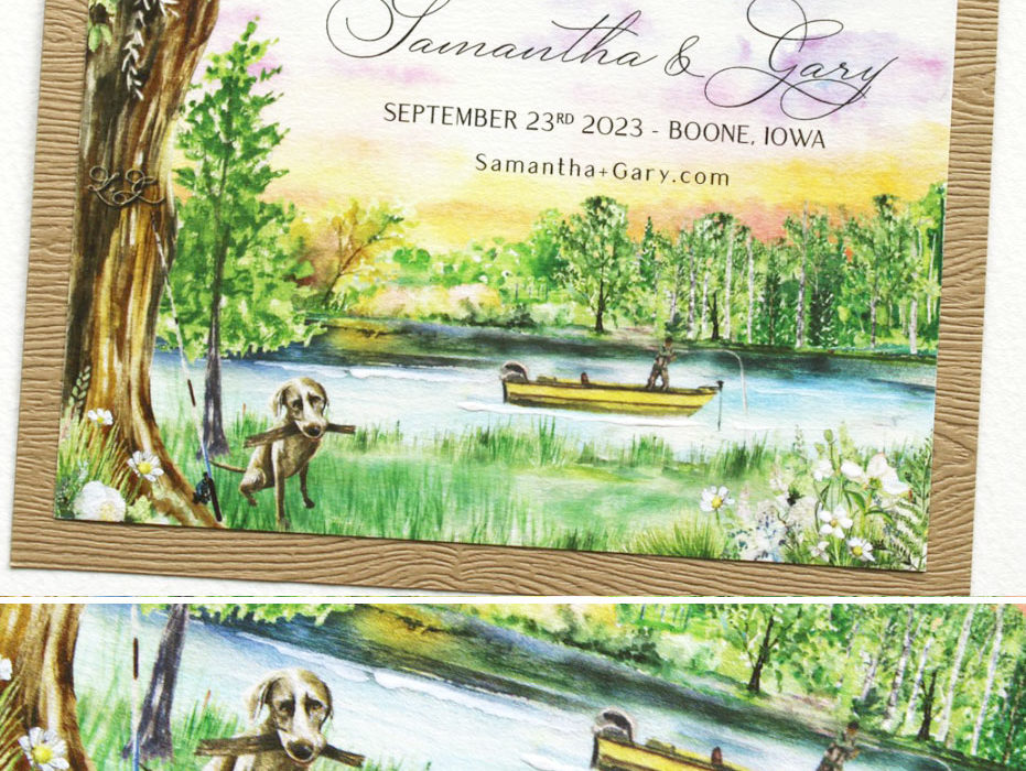 Hand Painted Save the Dates